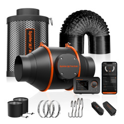 Spider Farmer 6" ventilaatori ja filtri komplekt programmeeritava kontrolleriga